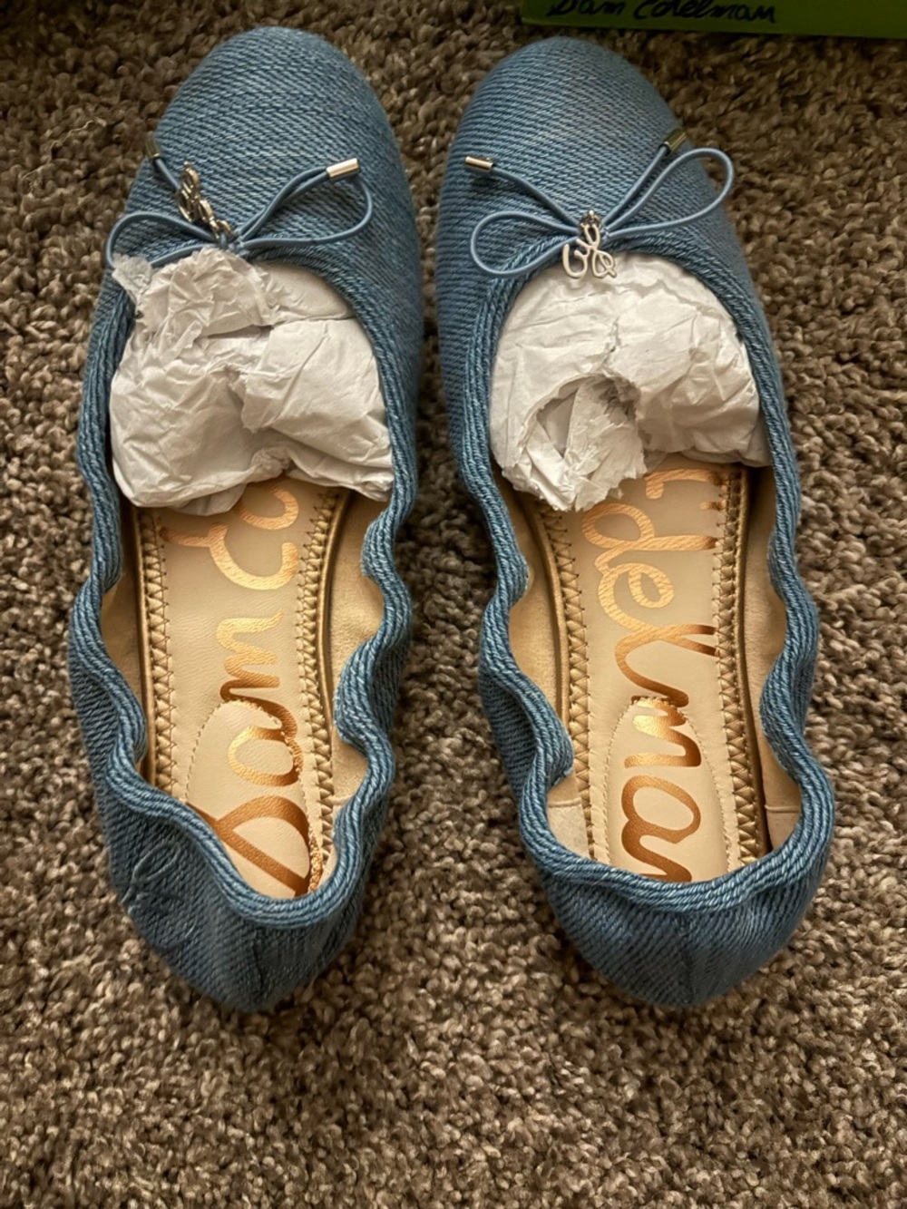 Sam Edelman Denim Slip-On Ballet Flats in Denim-size 6